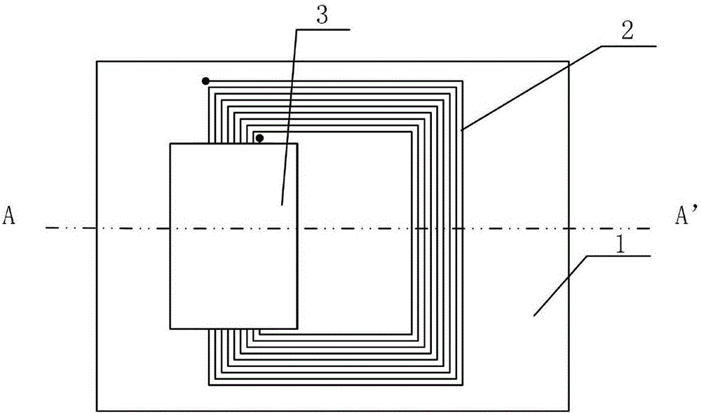 Planar inductor type magnetic sensor