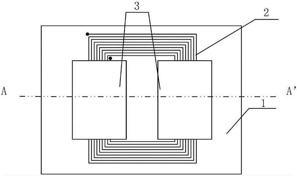 Planar inductor type magnetic sensor