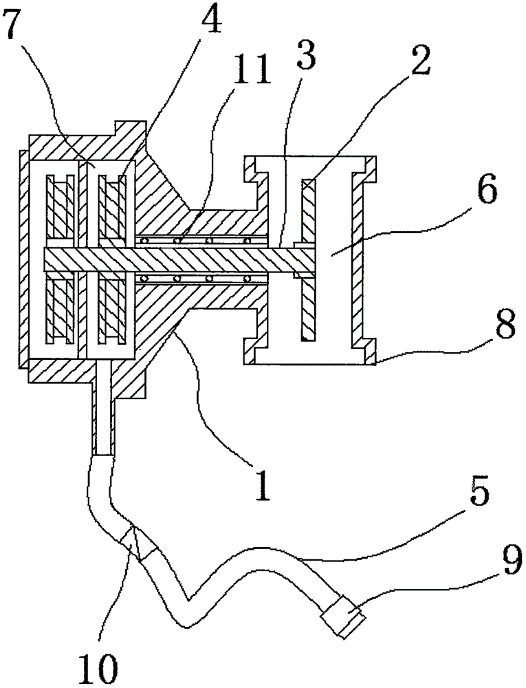 Automobile secondary air pump driven by exhaust