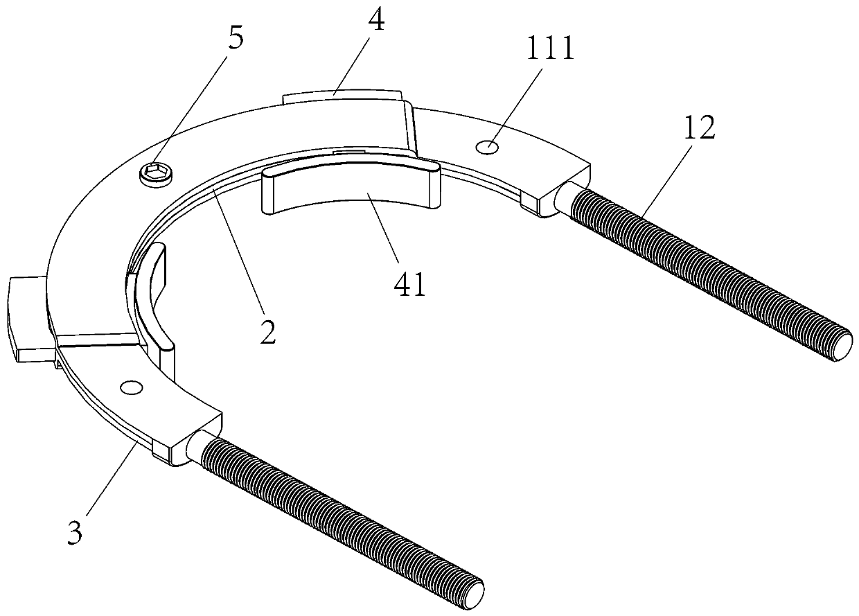 Multi-adaptability U-shaped fastening device