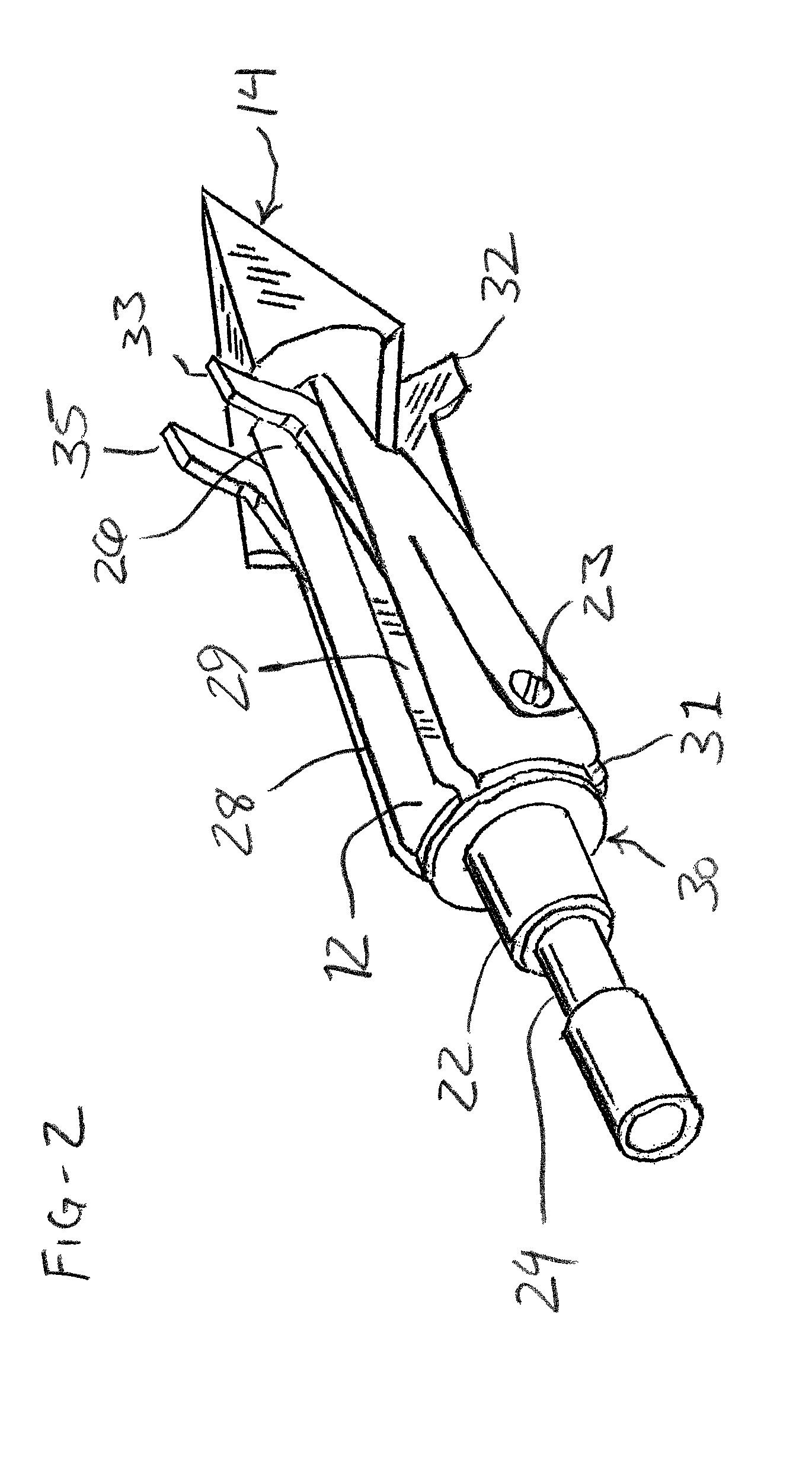 Arrowhead having both fixed and mechanically expandable blades