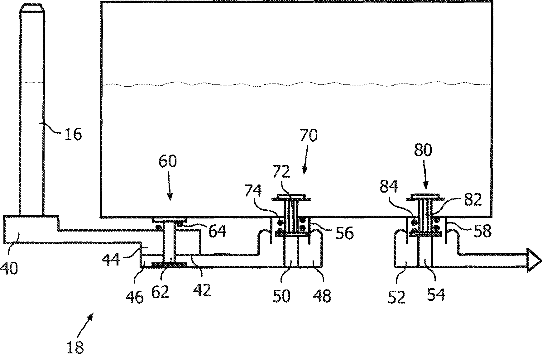 Beverage preparation machine having a liquid level sensor