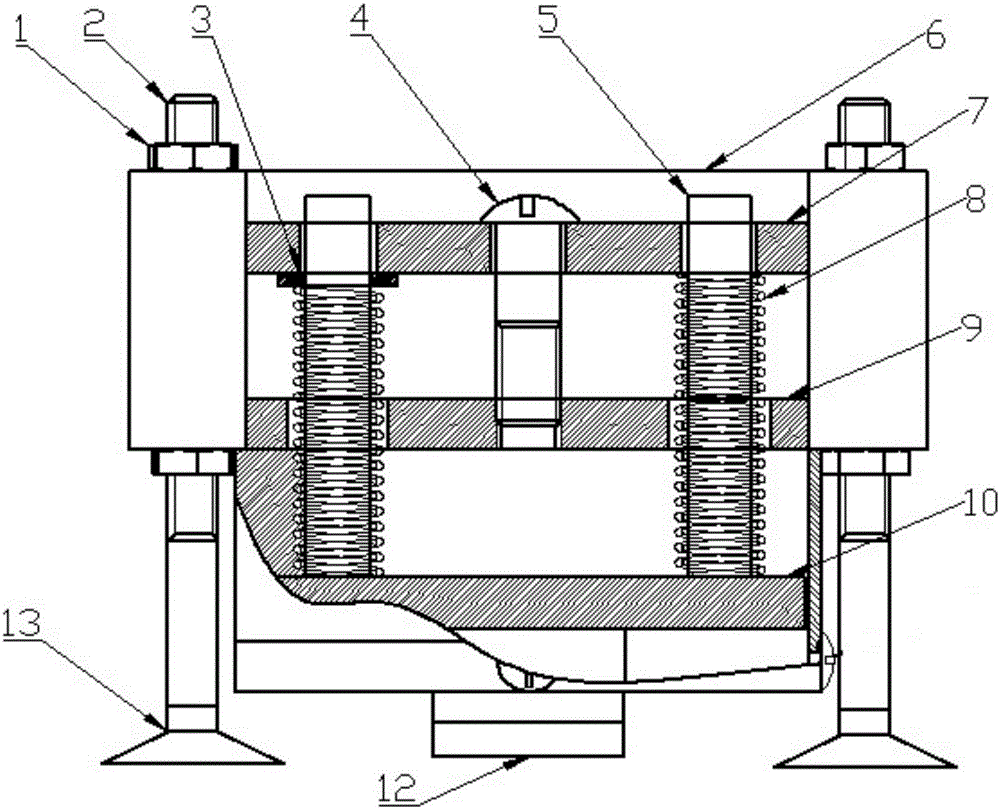 Portable probe fixing device with adjustable coupling pressure of ultrasonic stress measurement system