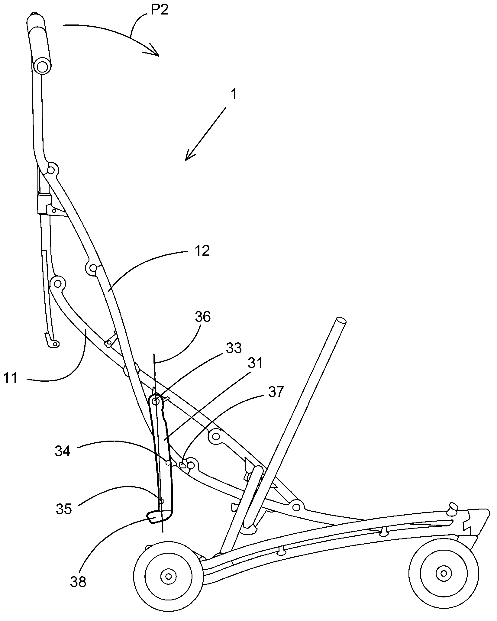 Collapsible pushchair