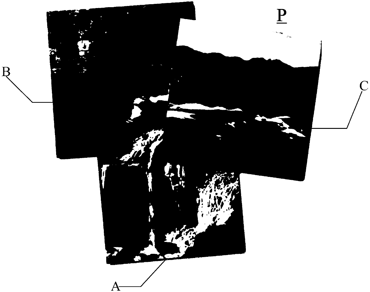 A kind of processing method and device for splicing pictures