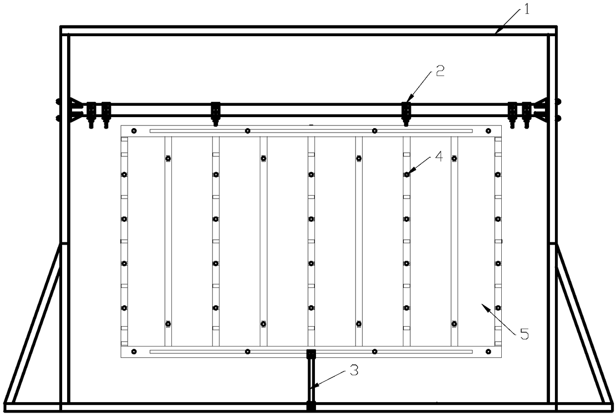 A method for machining and clamping a carbon fiber composite material plane frame suspended state for satellites