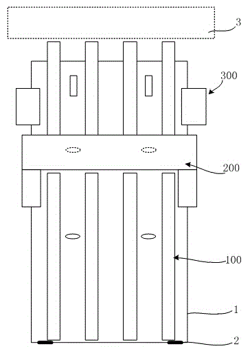 Conveying and trimming assembly used for melamine board, trimming and board discharging assembly and achieving method of conveying and trimming assembly and trimming and board discharging assembly