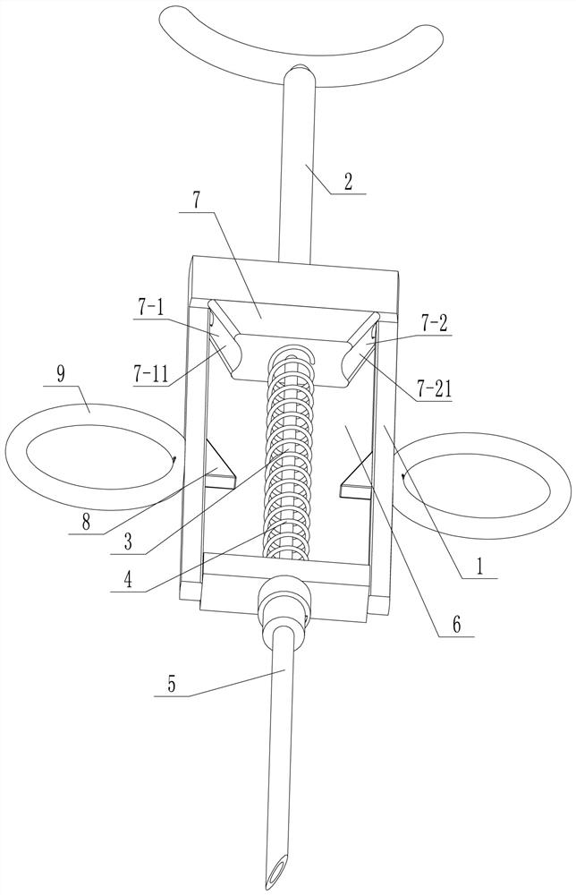 Fine puncture needle capable of controlling rebound of needle core by single hand