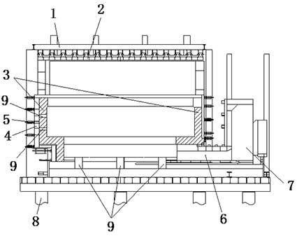 All-electric melting energy-saving melting furnace for borosilicate float glass production, use method and product