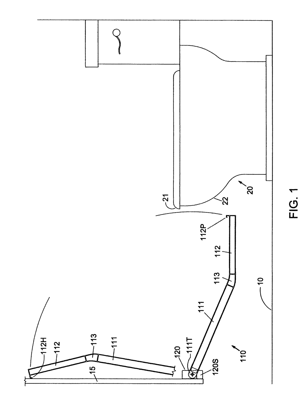 Slacks valet mechanism for a lavatory