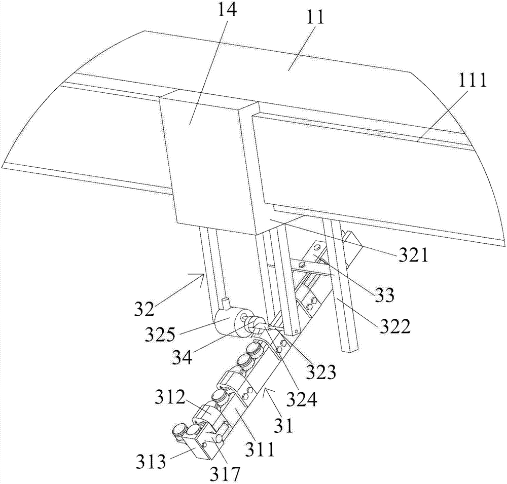 A device for realizing fully automatic stud welding of T-shaped welding studs