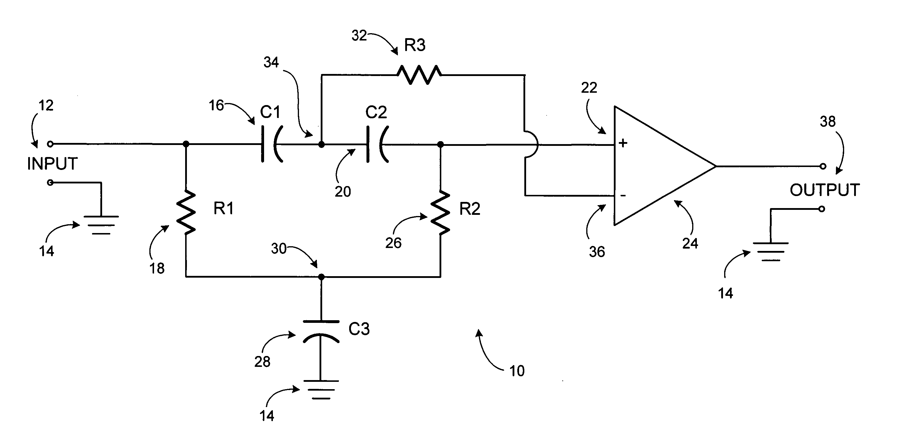 Cascading multi-band frequency notch filter