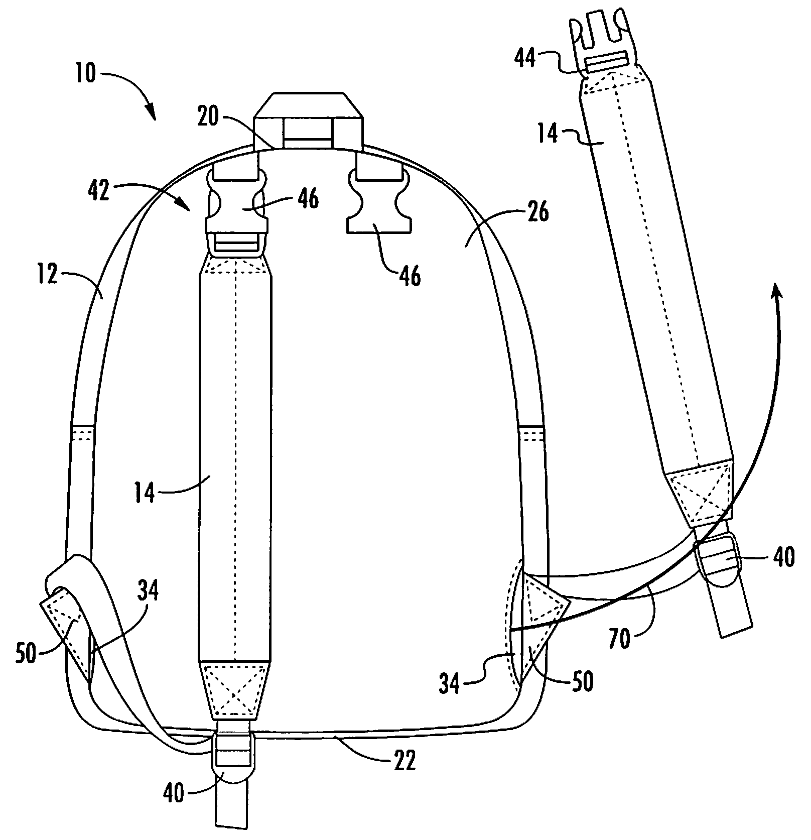 Reversible backpack