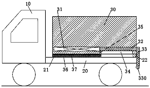 Novel sand-and-stone transportation dump vehicle for building construction