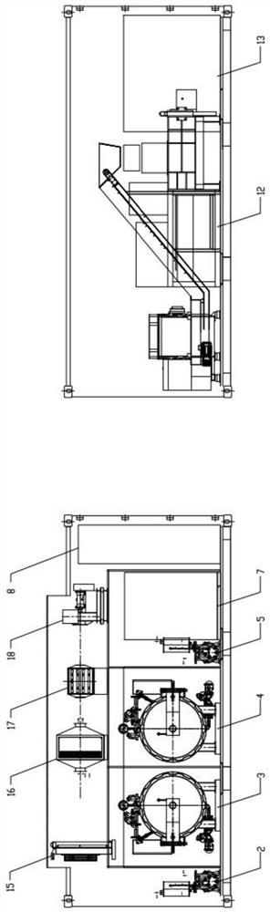 Mobile vehicle-mounted medical waste emergency treatment system