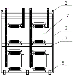 Submerged arc furnace low-pressure filtering energy-saving cabinet with push-pull type reactance handcart