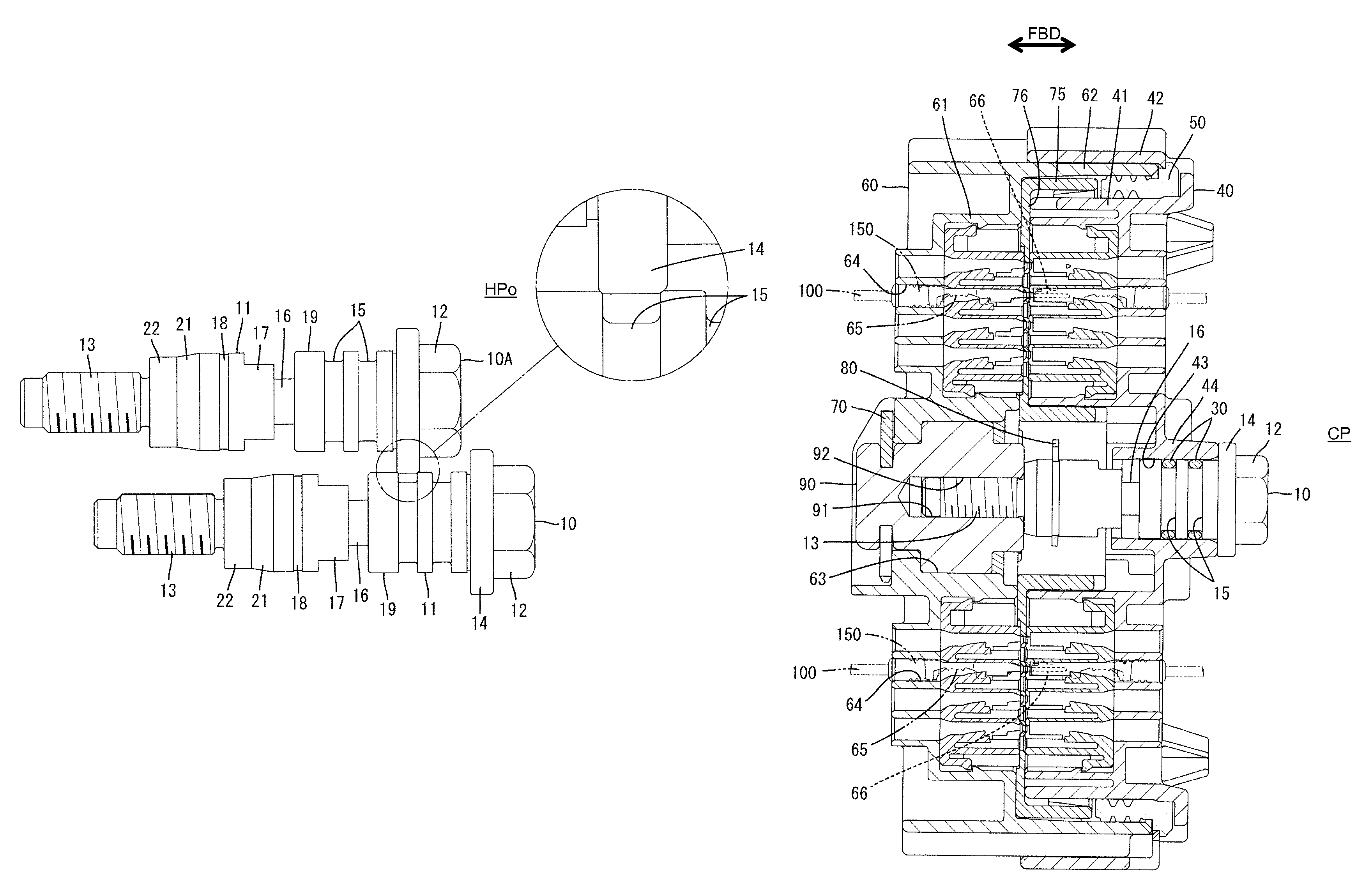 Connector connecting bolt, connector and connector assembly