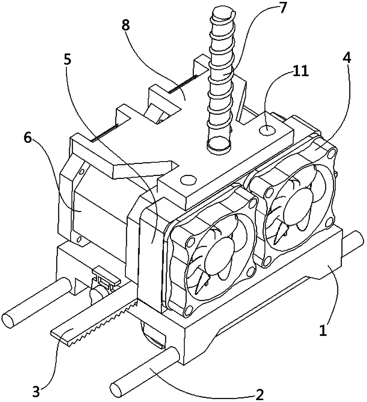 3D printer spray head self-cleaning device