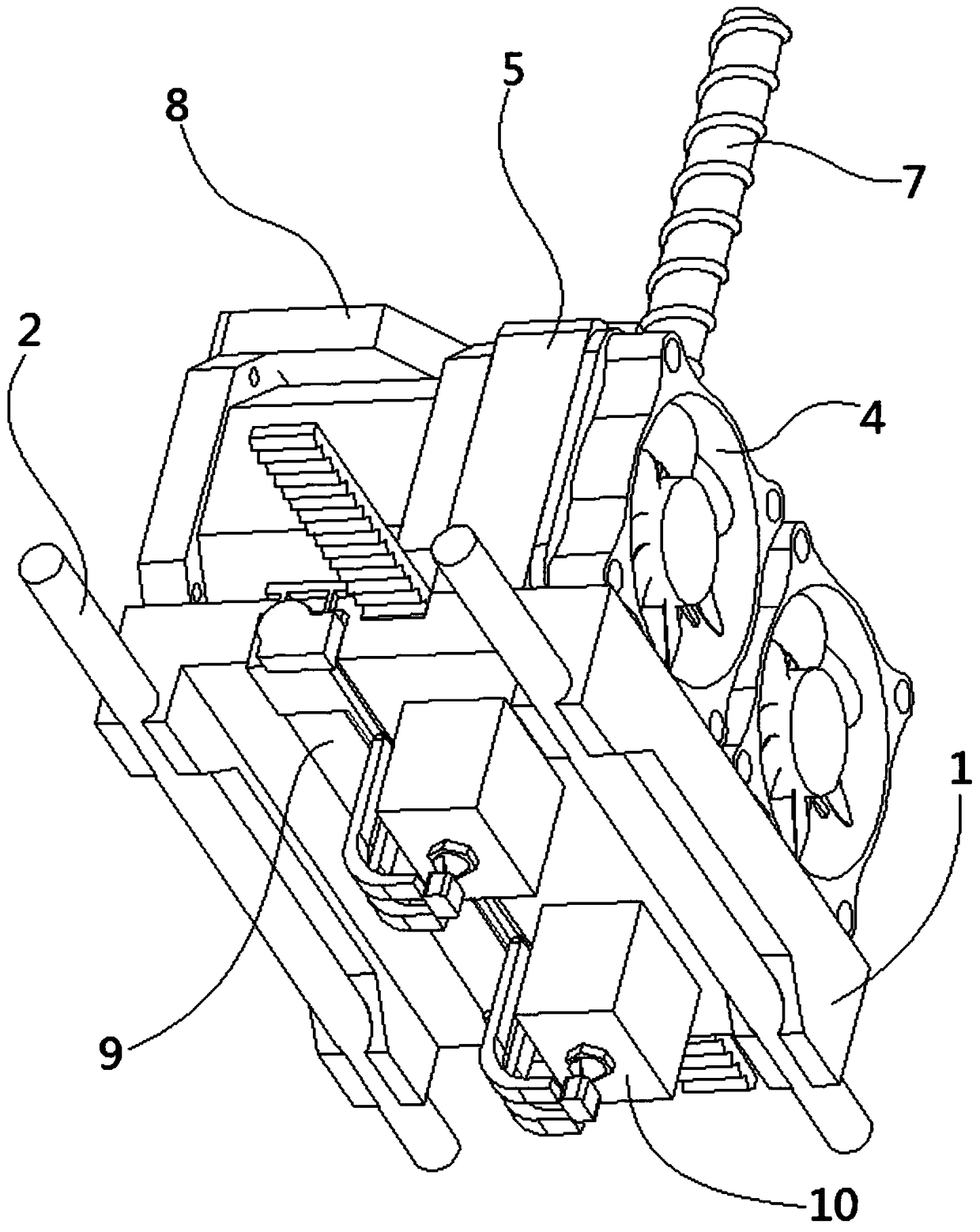 3D printer spray head self-cleaning device