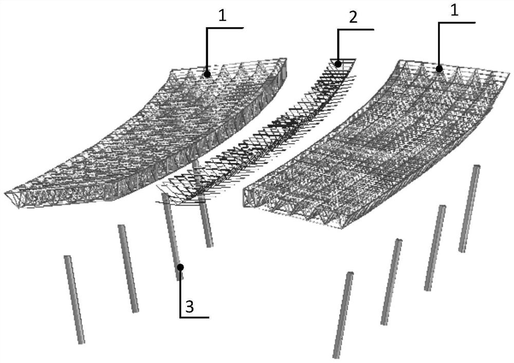 Local chord support combined grid structure