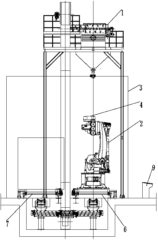 Self-propelled multi-arm robot cleaning machine