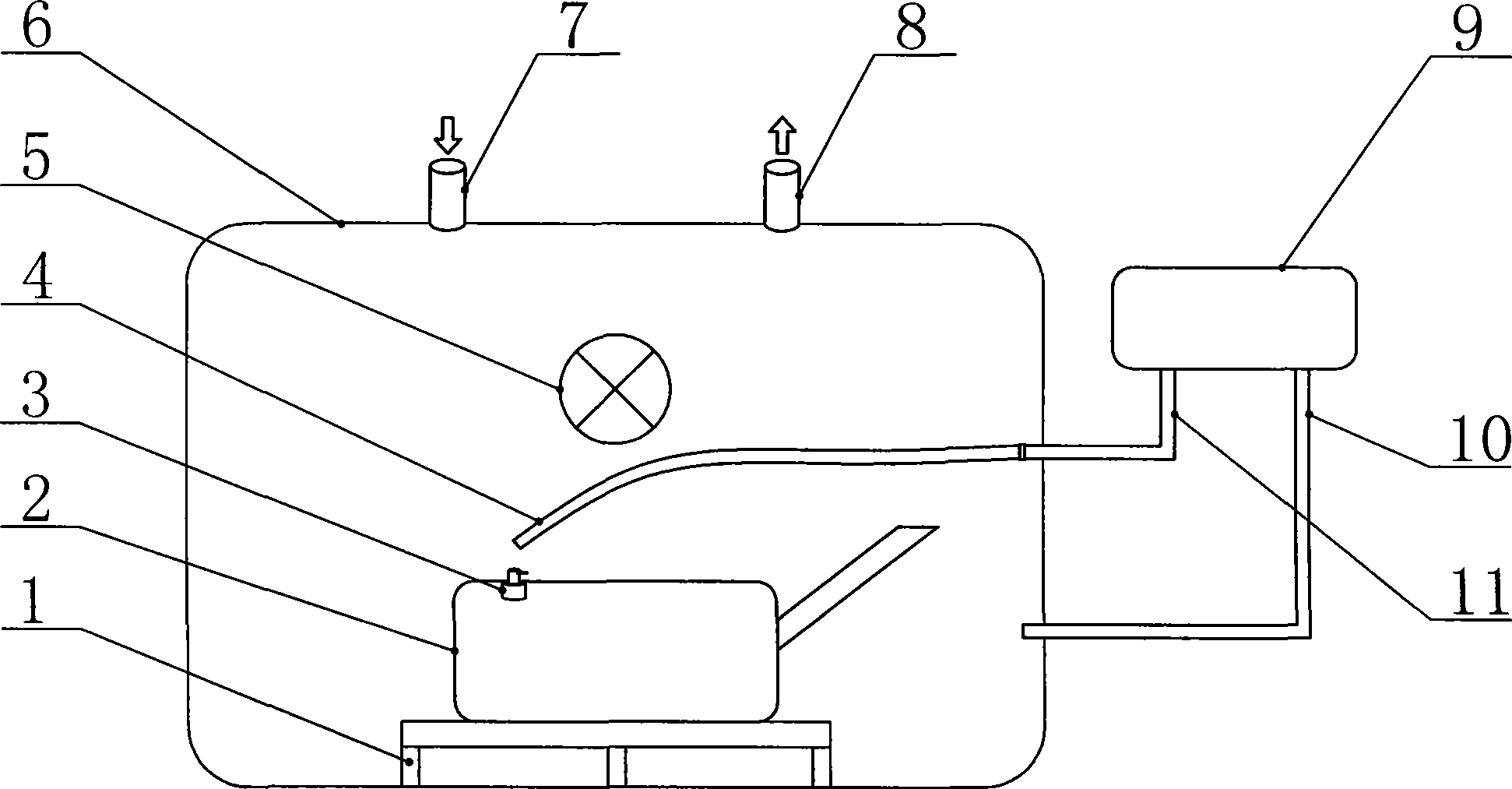 Detection method for osmotic concentration of vehicle fuel tank welding point and connector