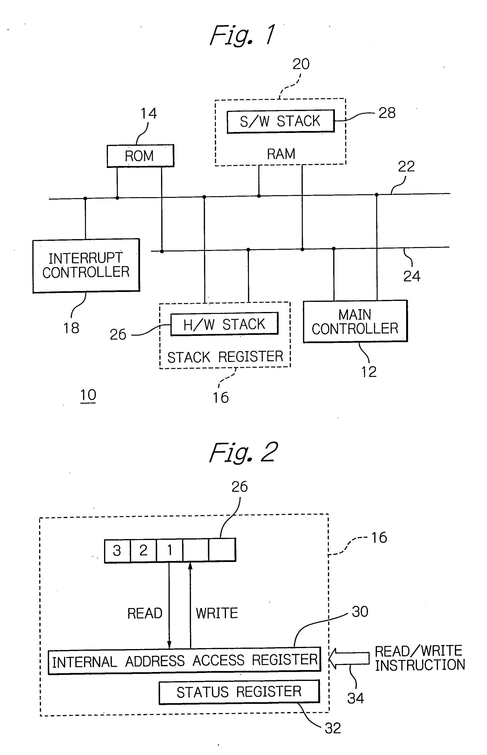 Stack controller efficiently using the storage capacity of a hardware stack and a method therefor