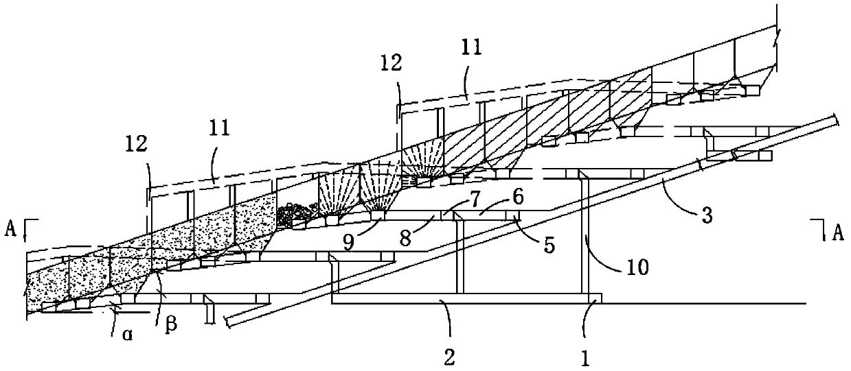 Sublevel open stoping backfilling mining method for gentle-dipping and medium-thickness ore body