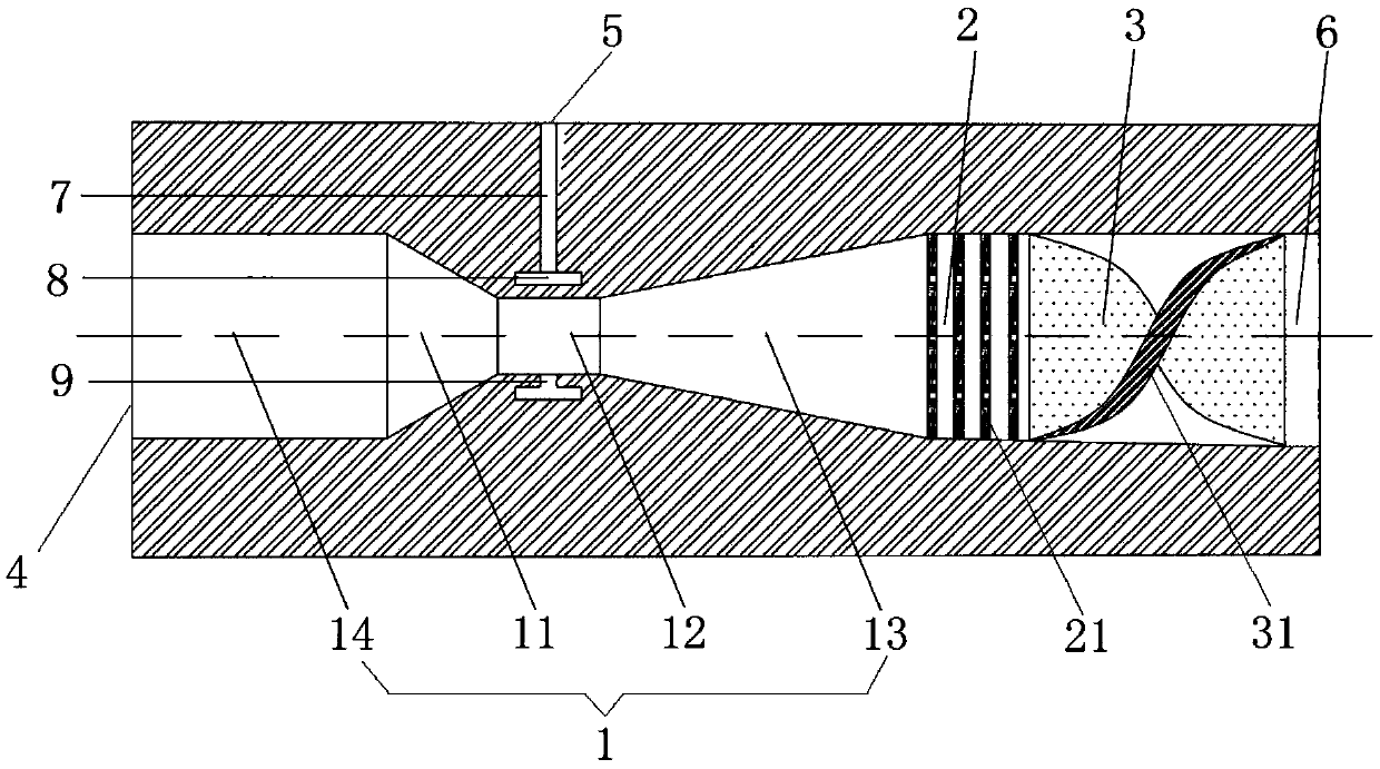 Gas-liquid static mixer and gas-liquid mixing system