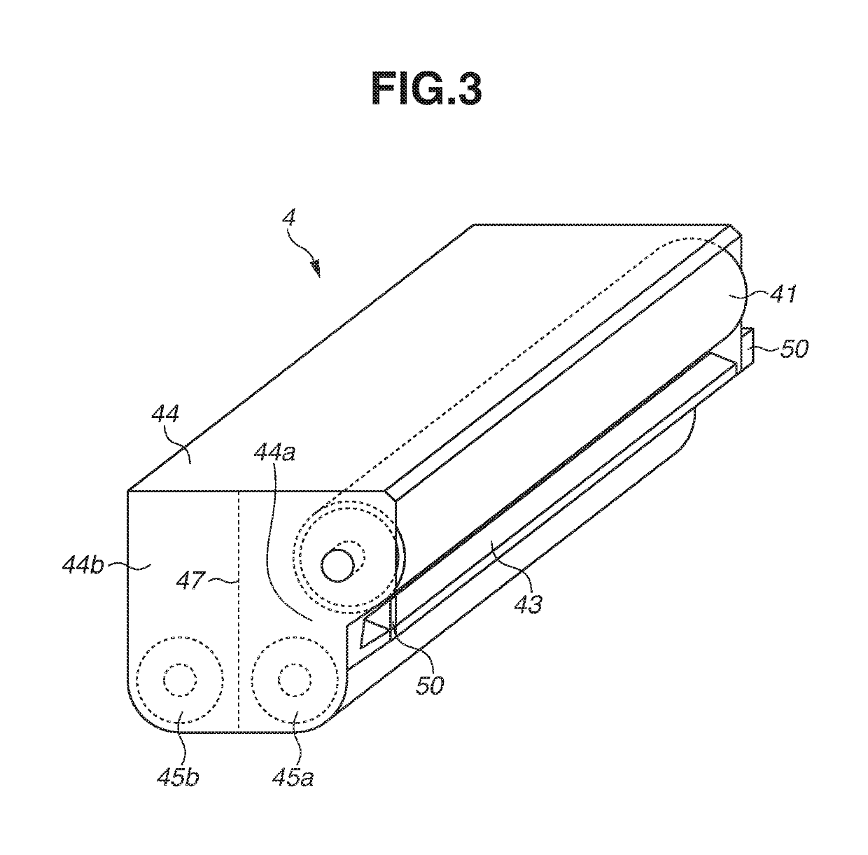 Developing device that reduces the bending of a developer regulating member when the developer regulating member receives developer pressure or magnetic force