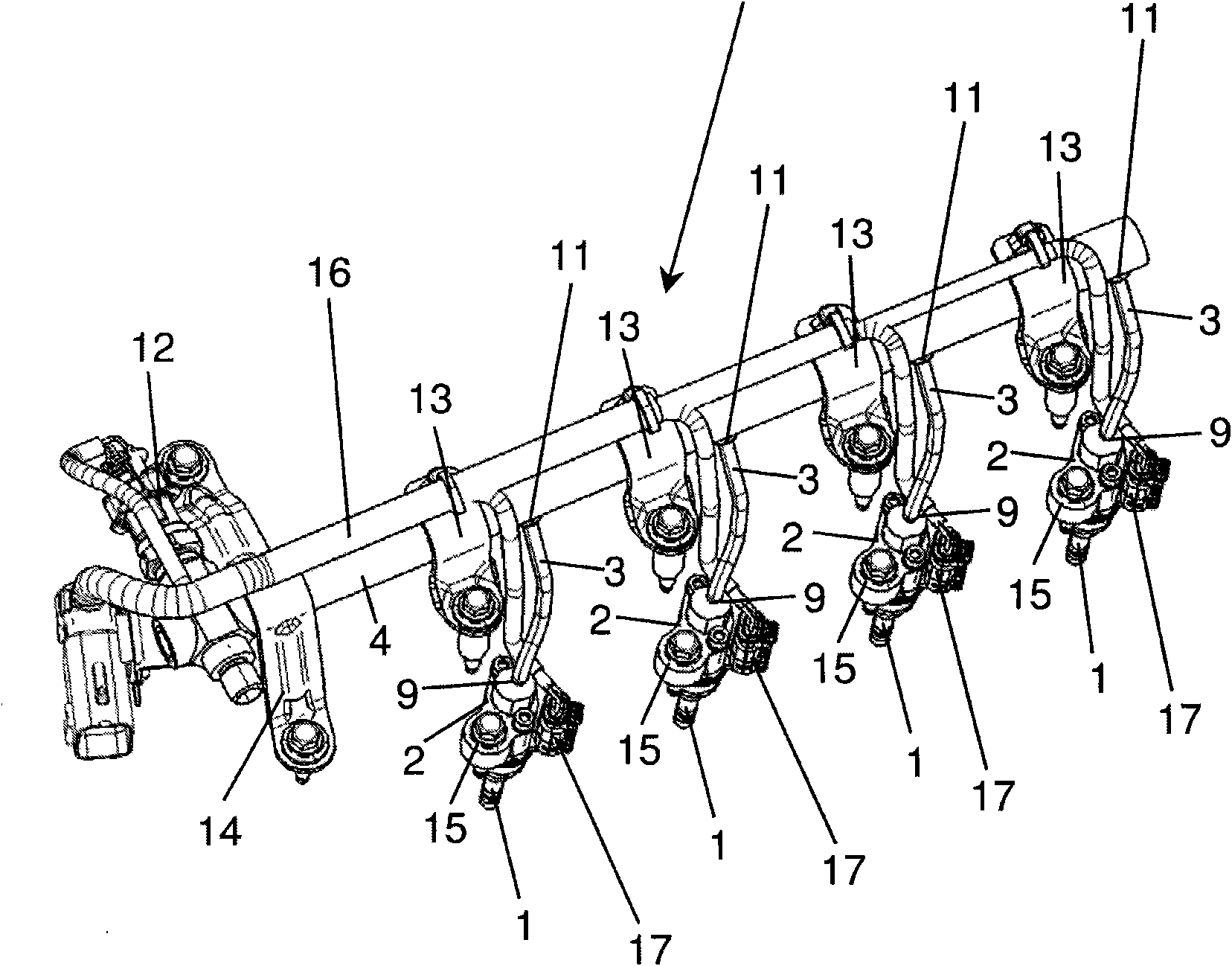 Component unit for a fuel system of an internal combustion engine and internal combustion engine