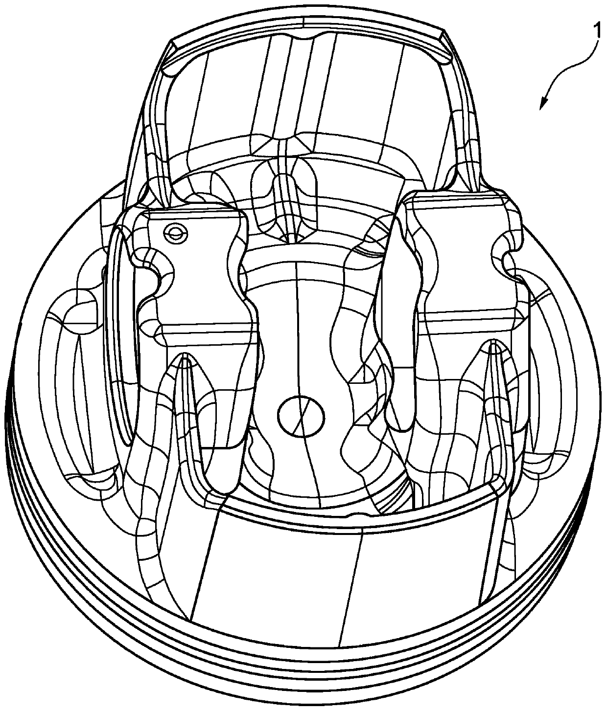 Piston with structured design