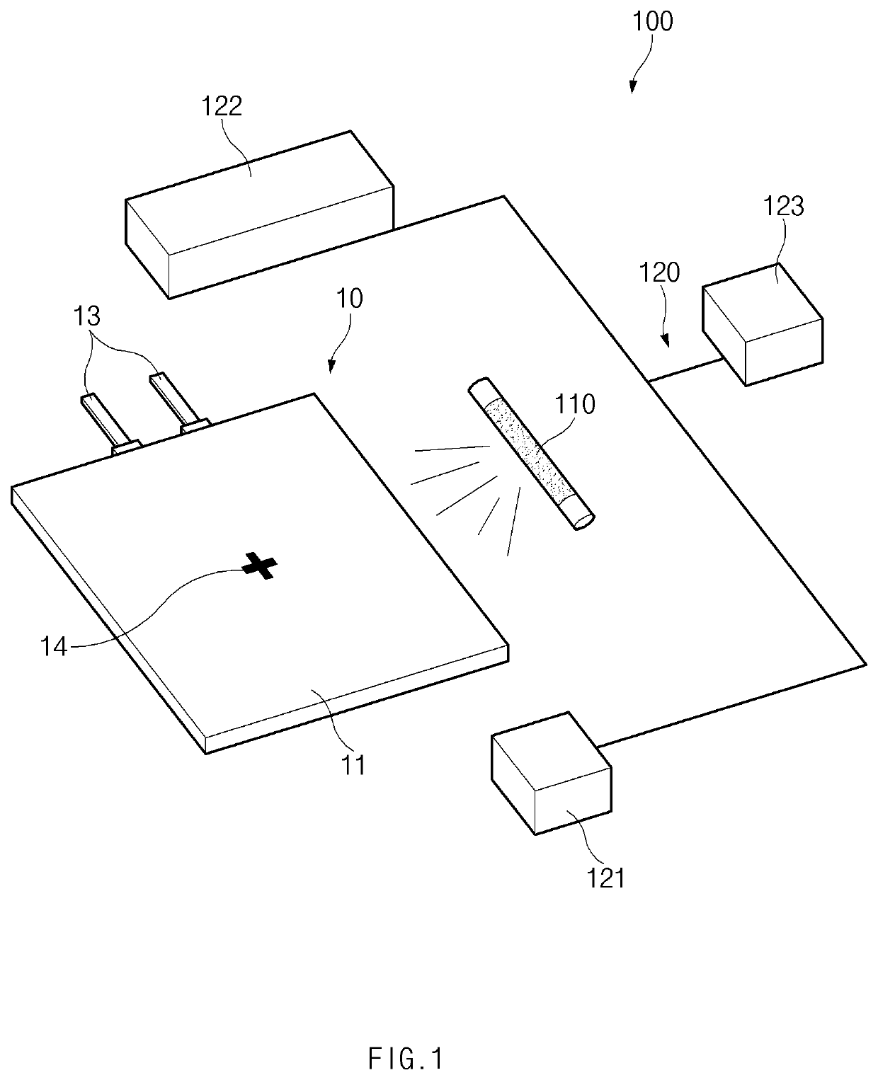 Secondary battery and apparatus and method for measuring dimension of secondary battery