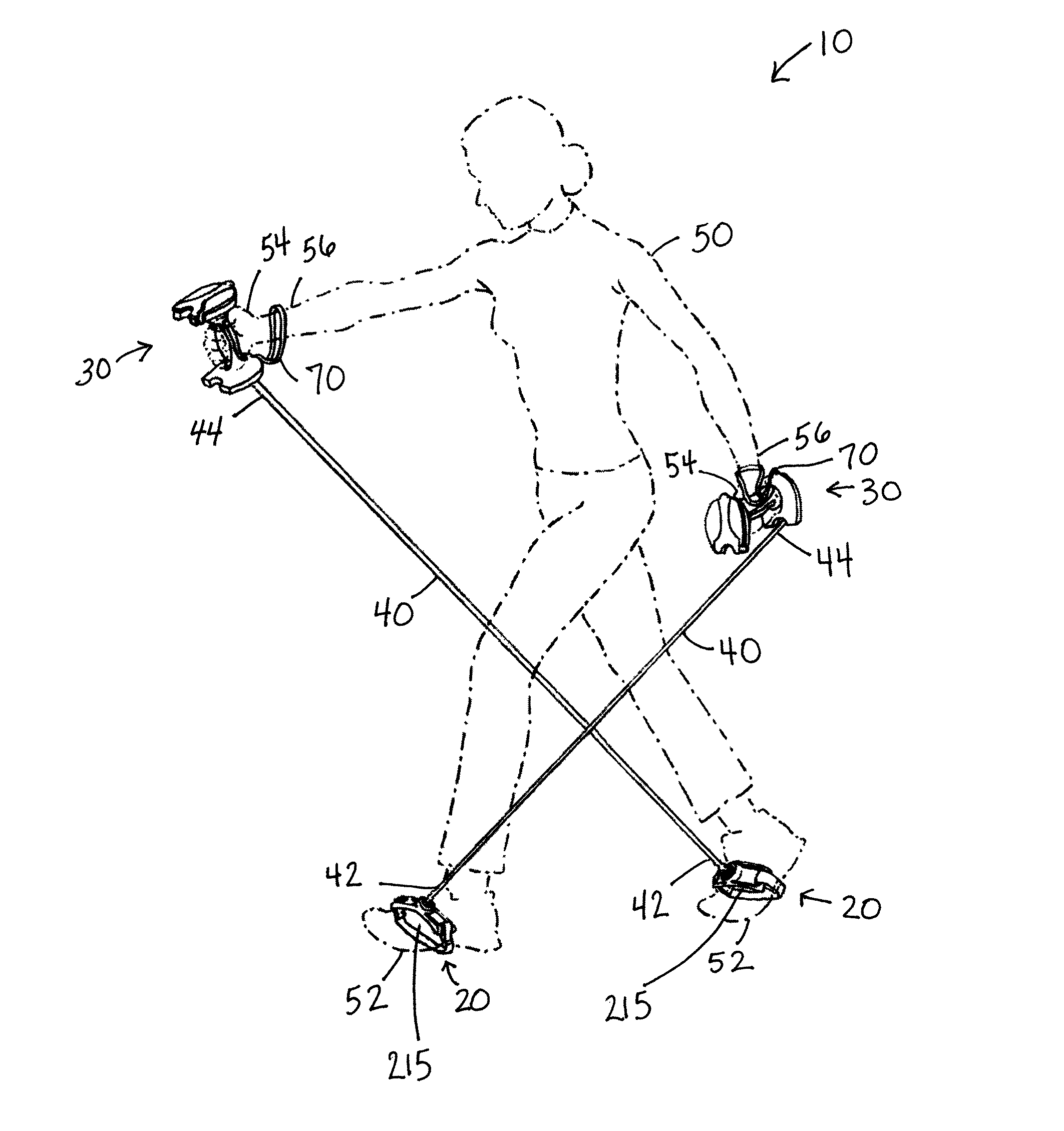 Elastic member exercise device