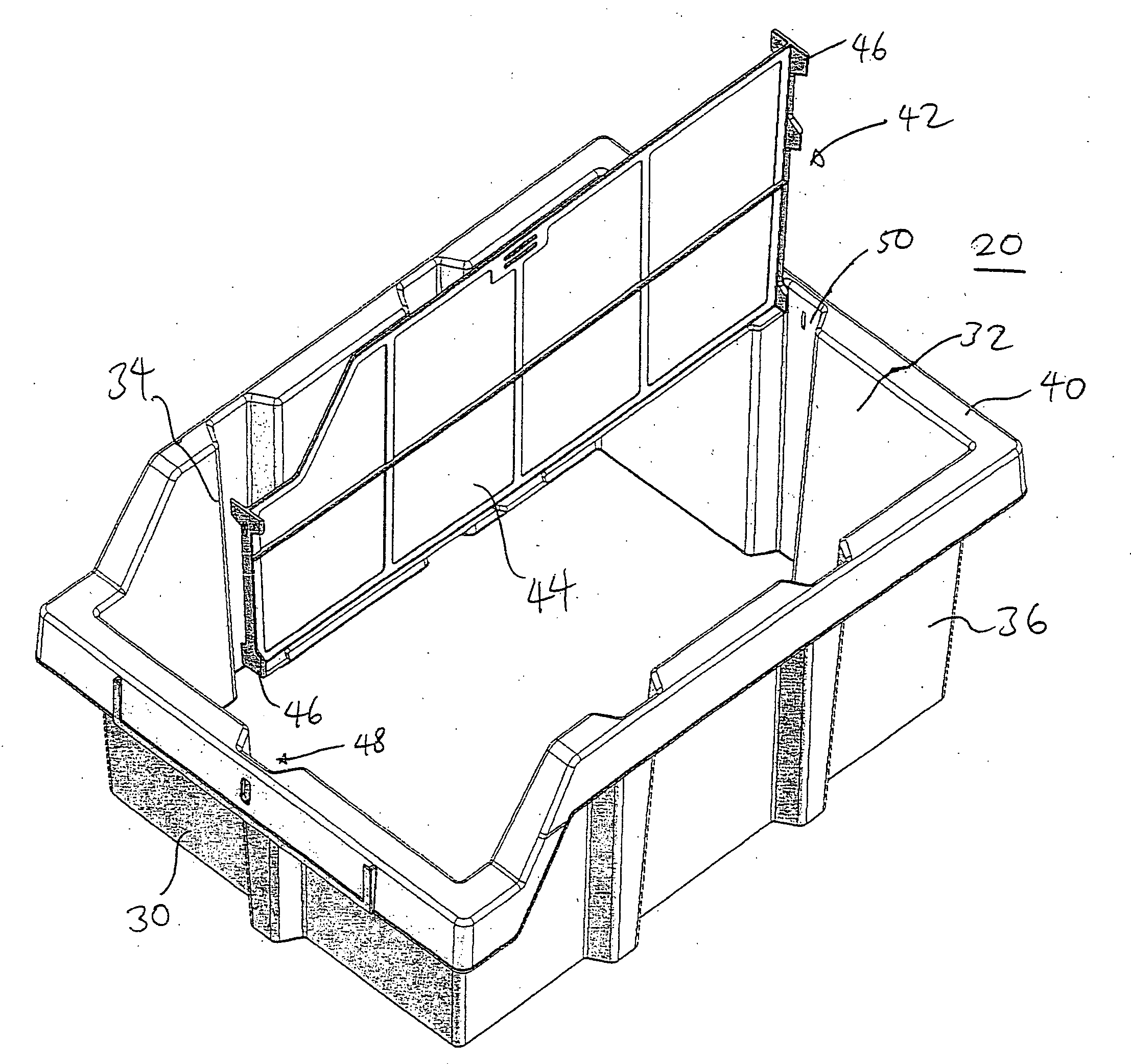 Storage bin for use with shelving system