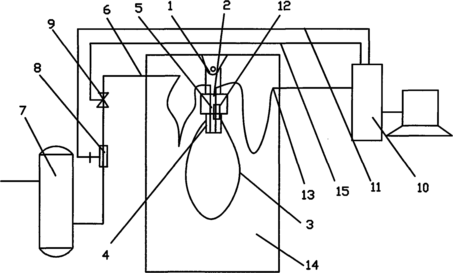 Method and system for testing sounding balloon bursting