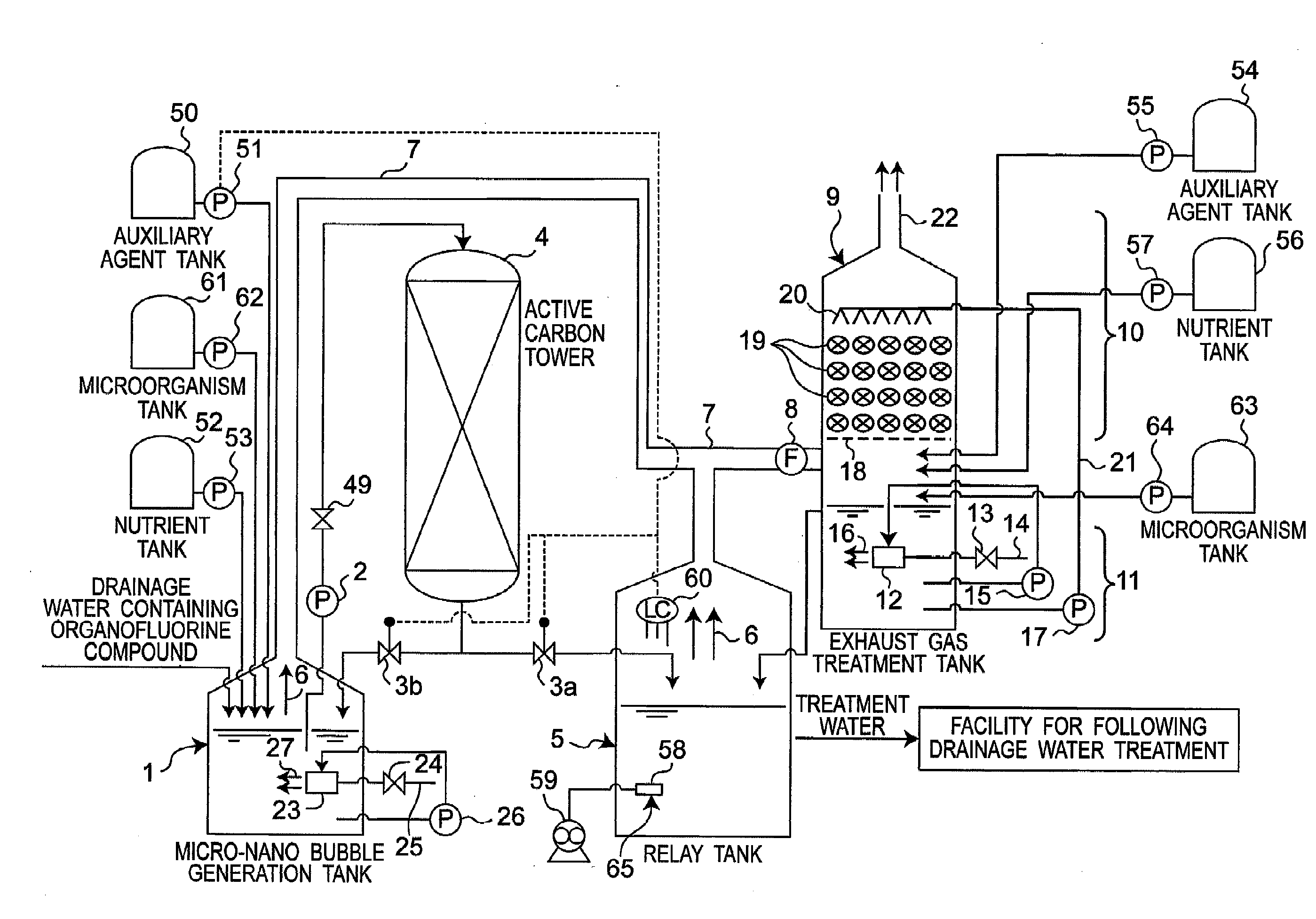 Drainage water-treating method and drainage water-treating apparatus