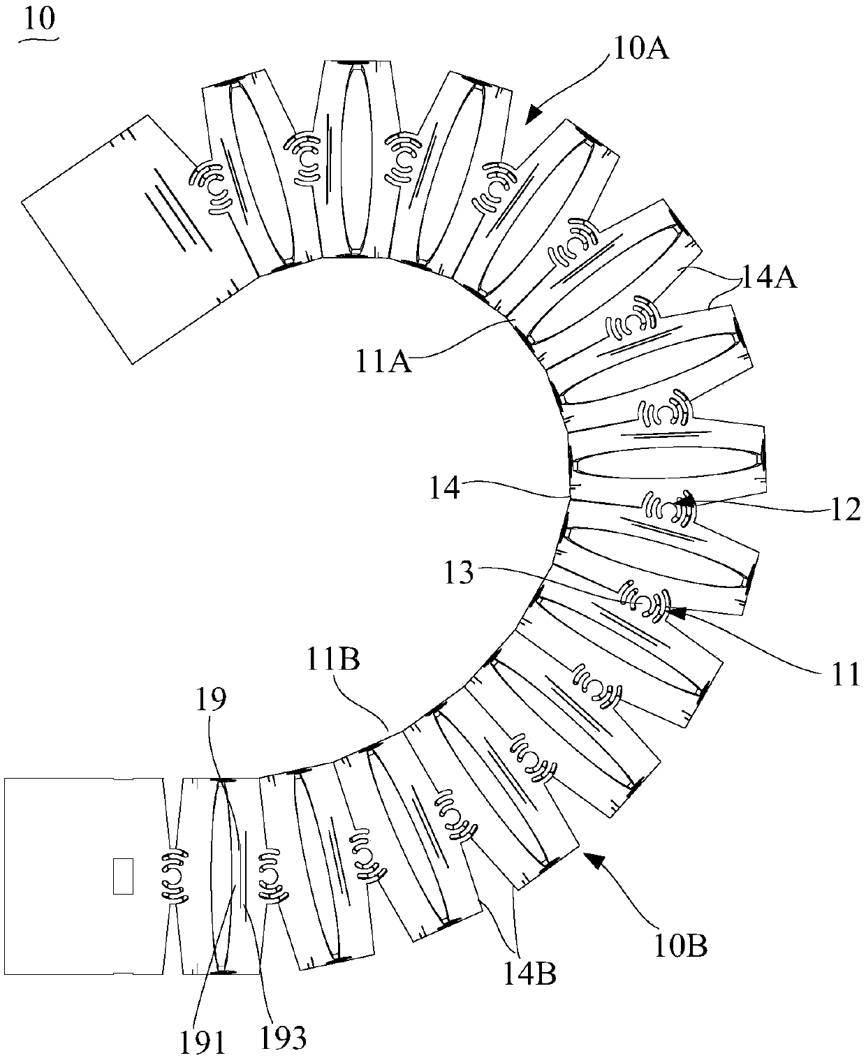 Bent portion of endoscope and endoscope