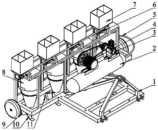 Gas-assisted layered deep fertilizing machine and using method