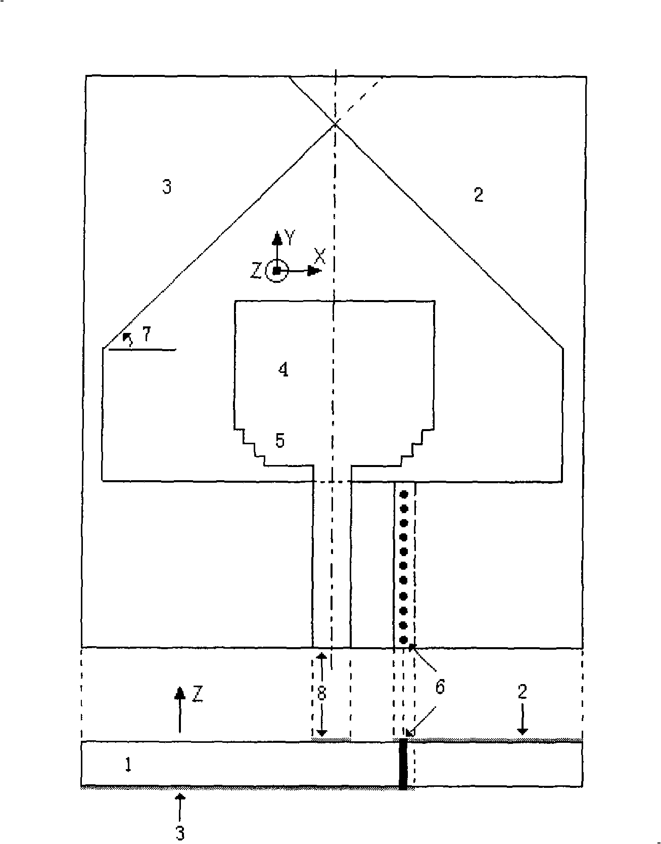 Ultra-broadband half-lap antipodal slit antenna and preparation thereof