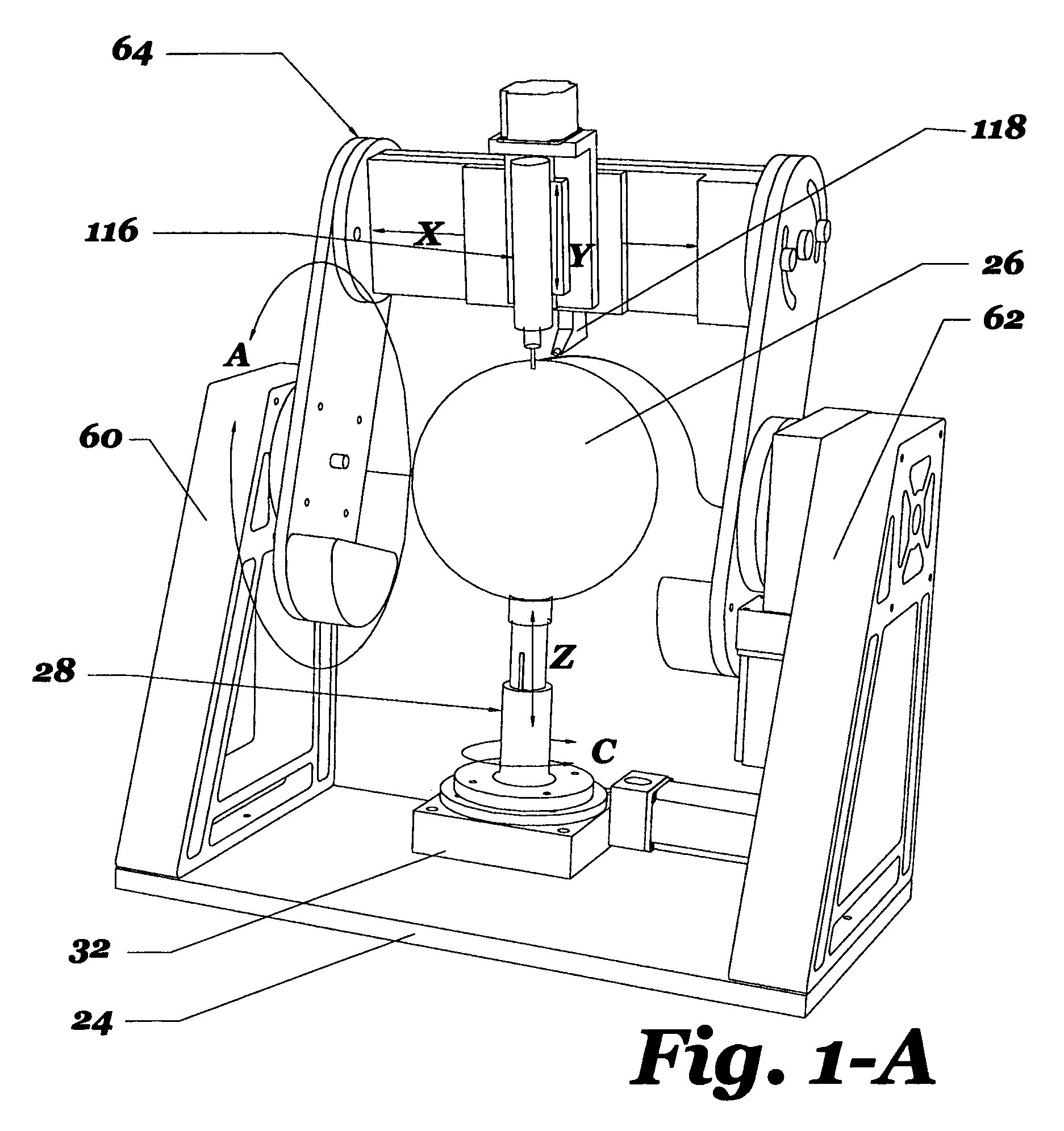 Multi-axis, processor-controlled, toolhead positioner