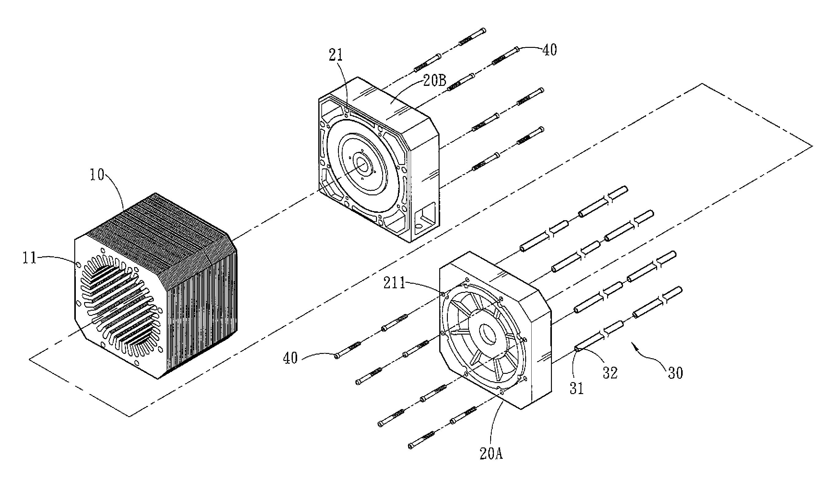 Motor stator structure