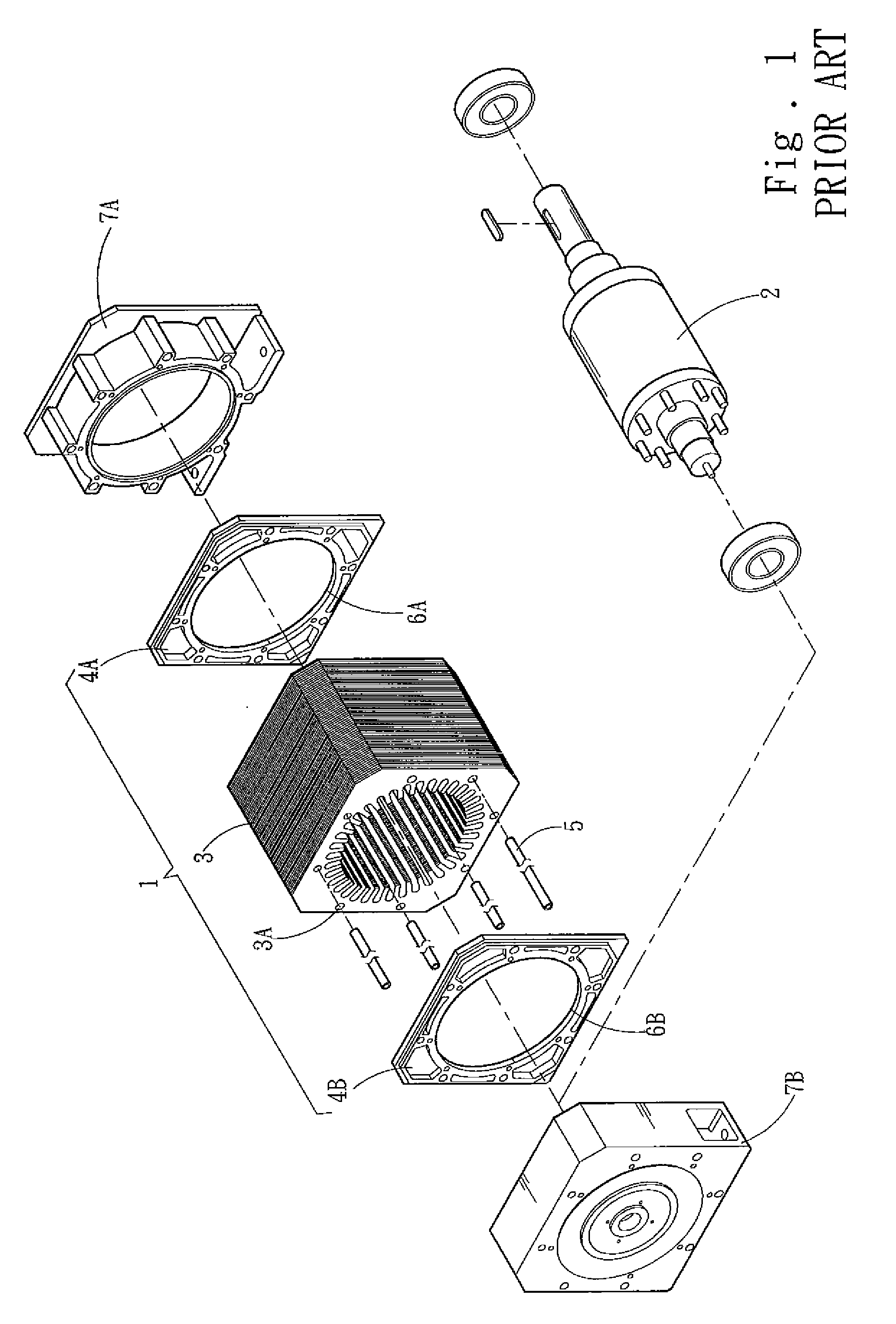 Motor stator structure