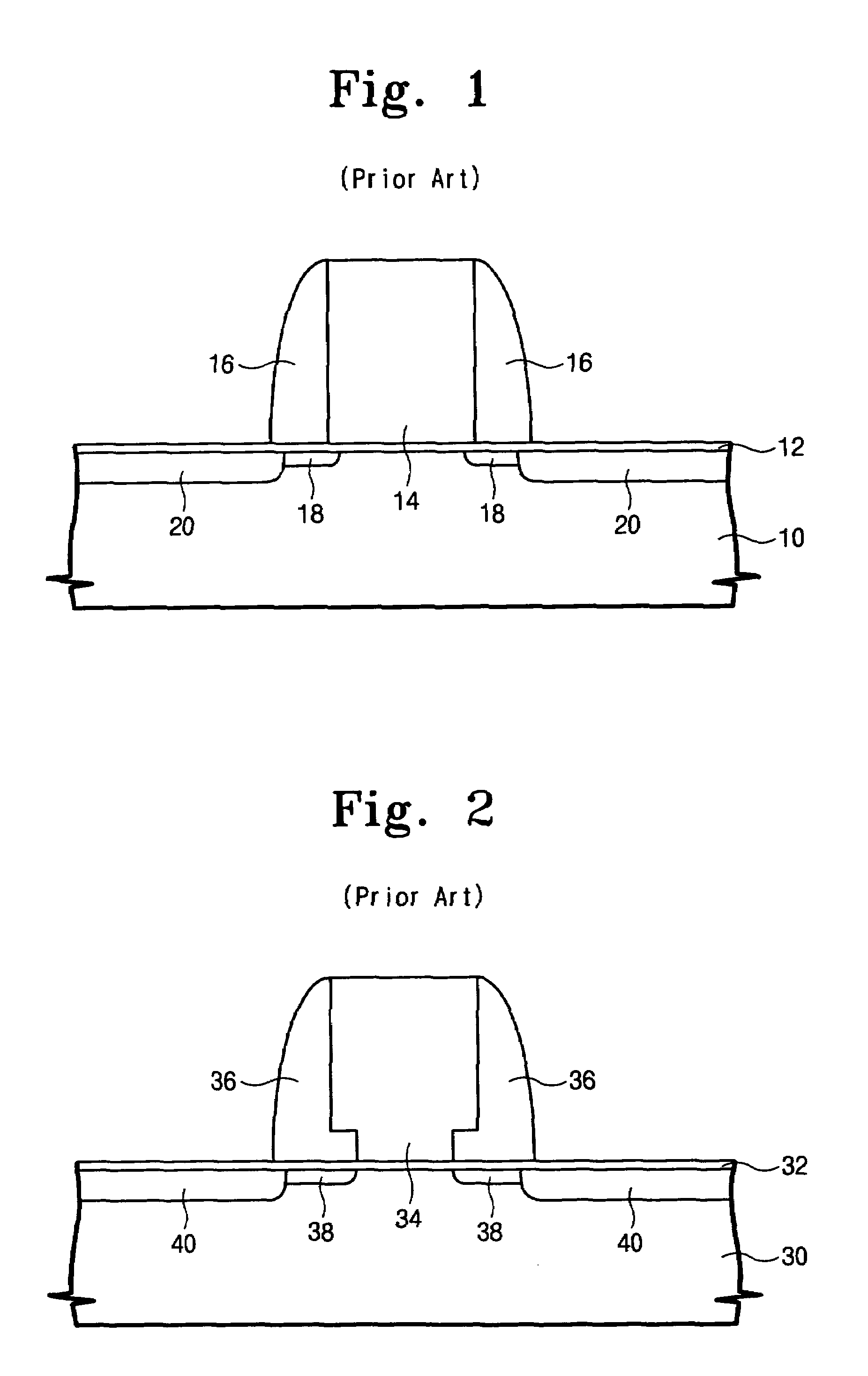 MOS transistor having a T-shaped gate electrode