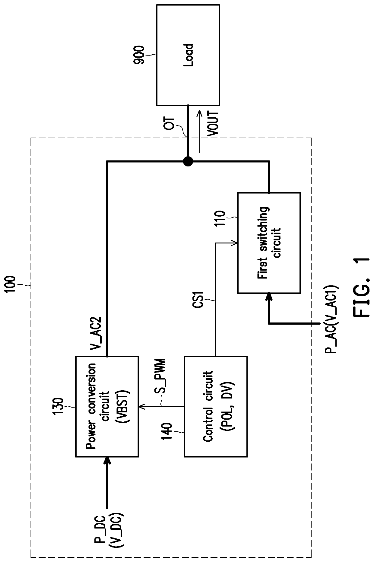 Dual input power supply with shortened switching