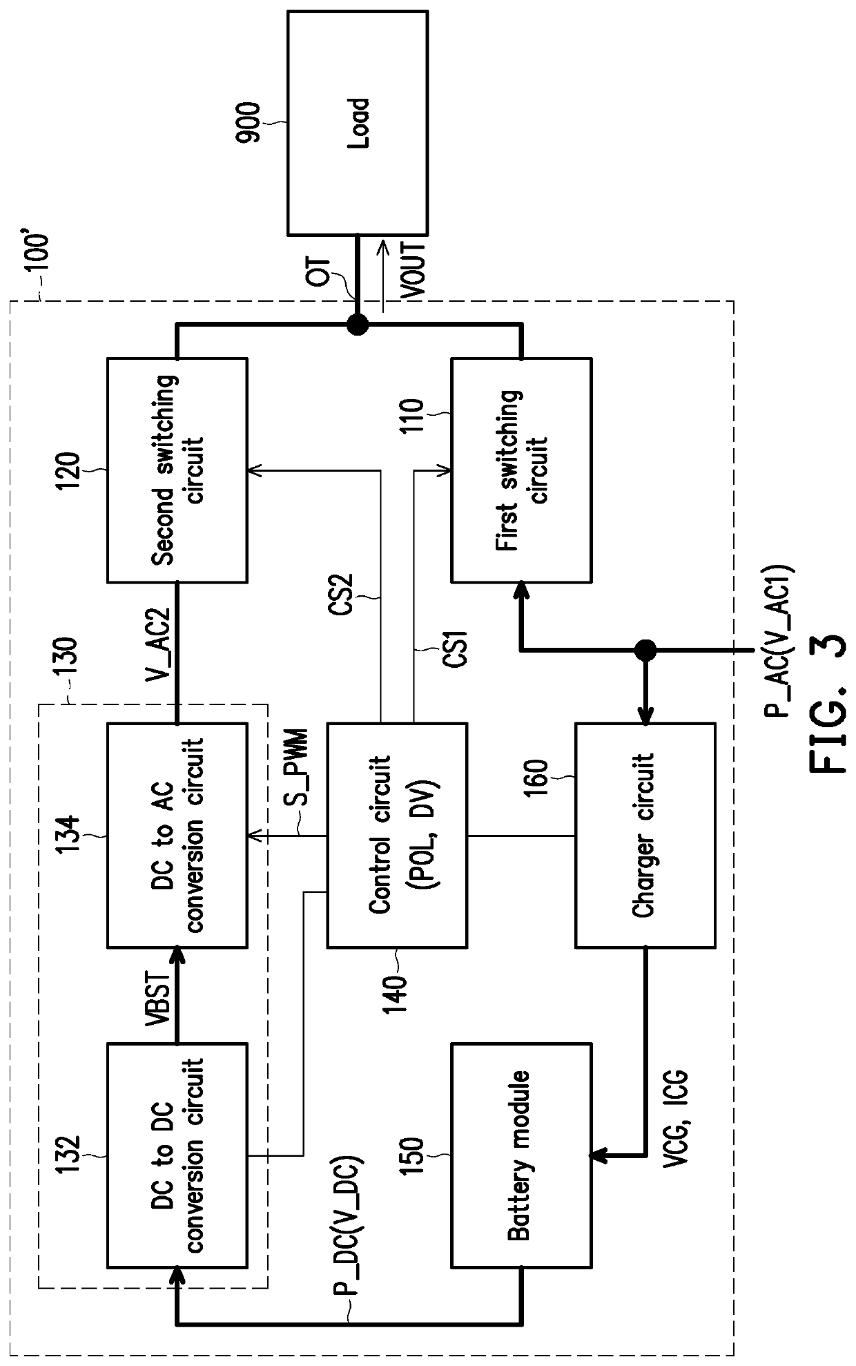 Dual input power supply with shortened switching