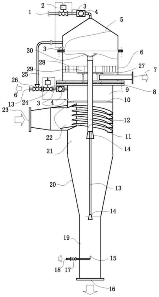 An industrial circulating water online oil monitoring and degreasing device