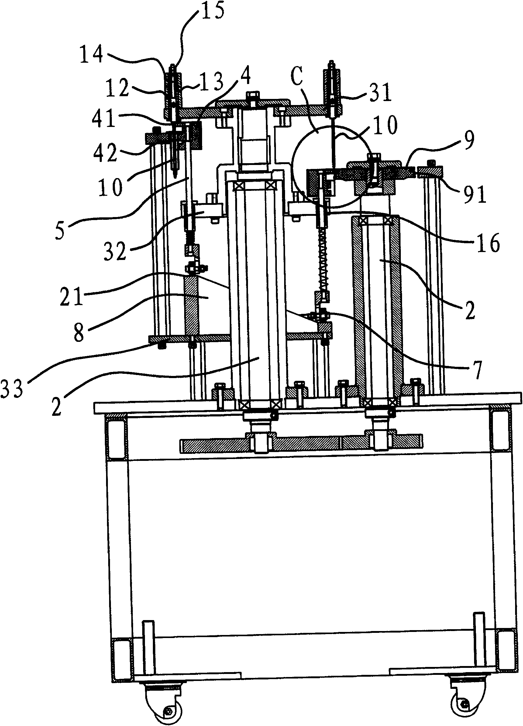 Assembling unit of safety self-destruction syringe assembling machine