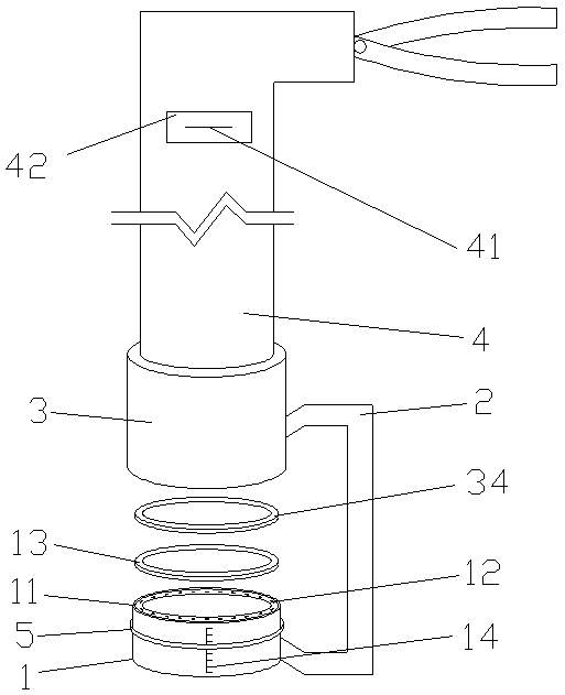 Bridge type direct-view circumcision stitching instrument