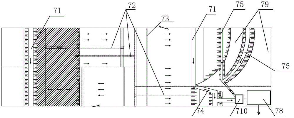 Tunnel fire-fighting system using slope surface flowing water and pavement water as water sources